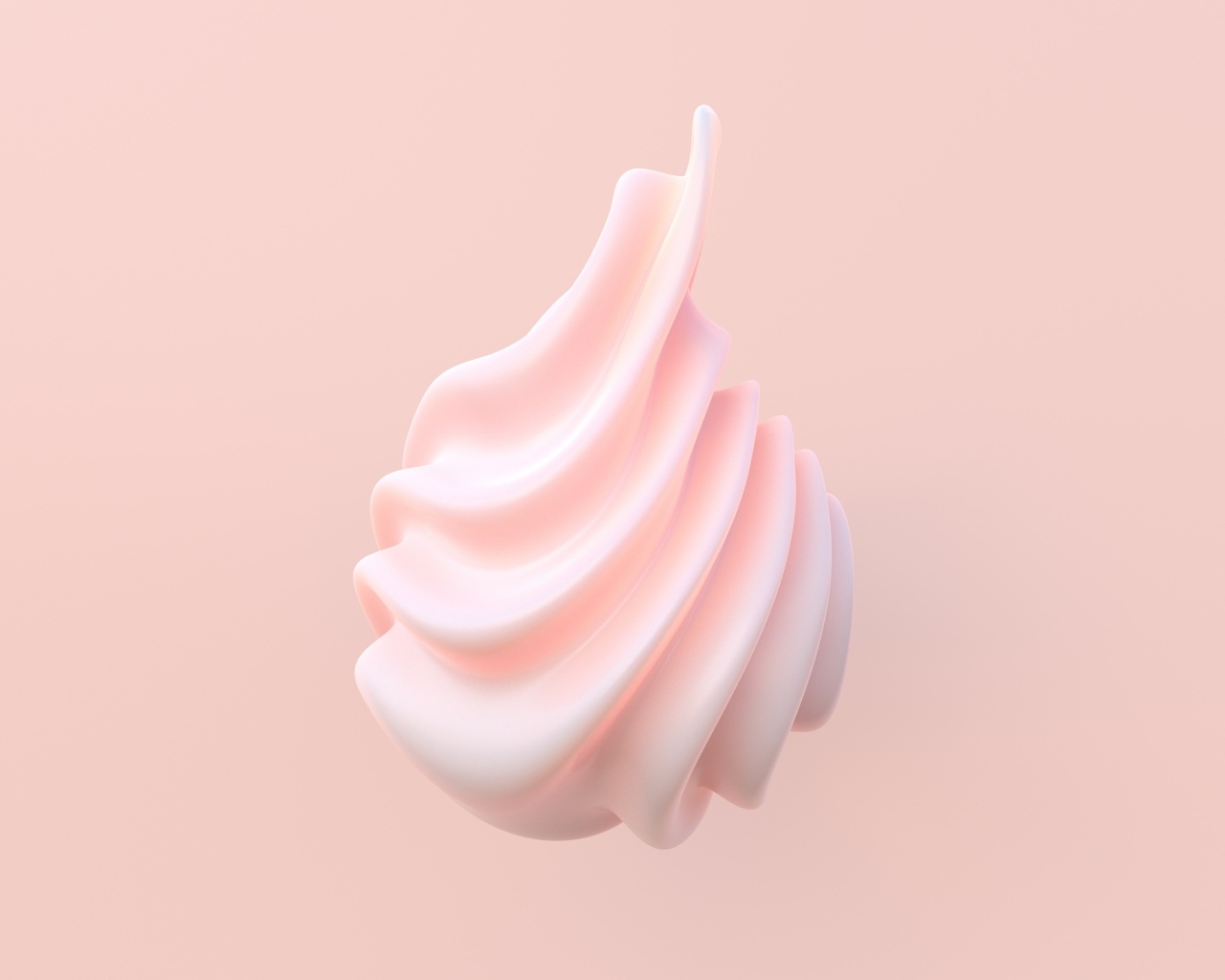 Розовая графическая 3д модель