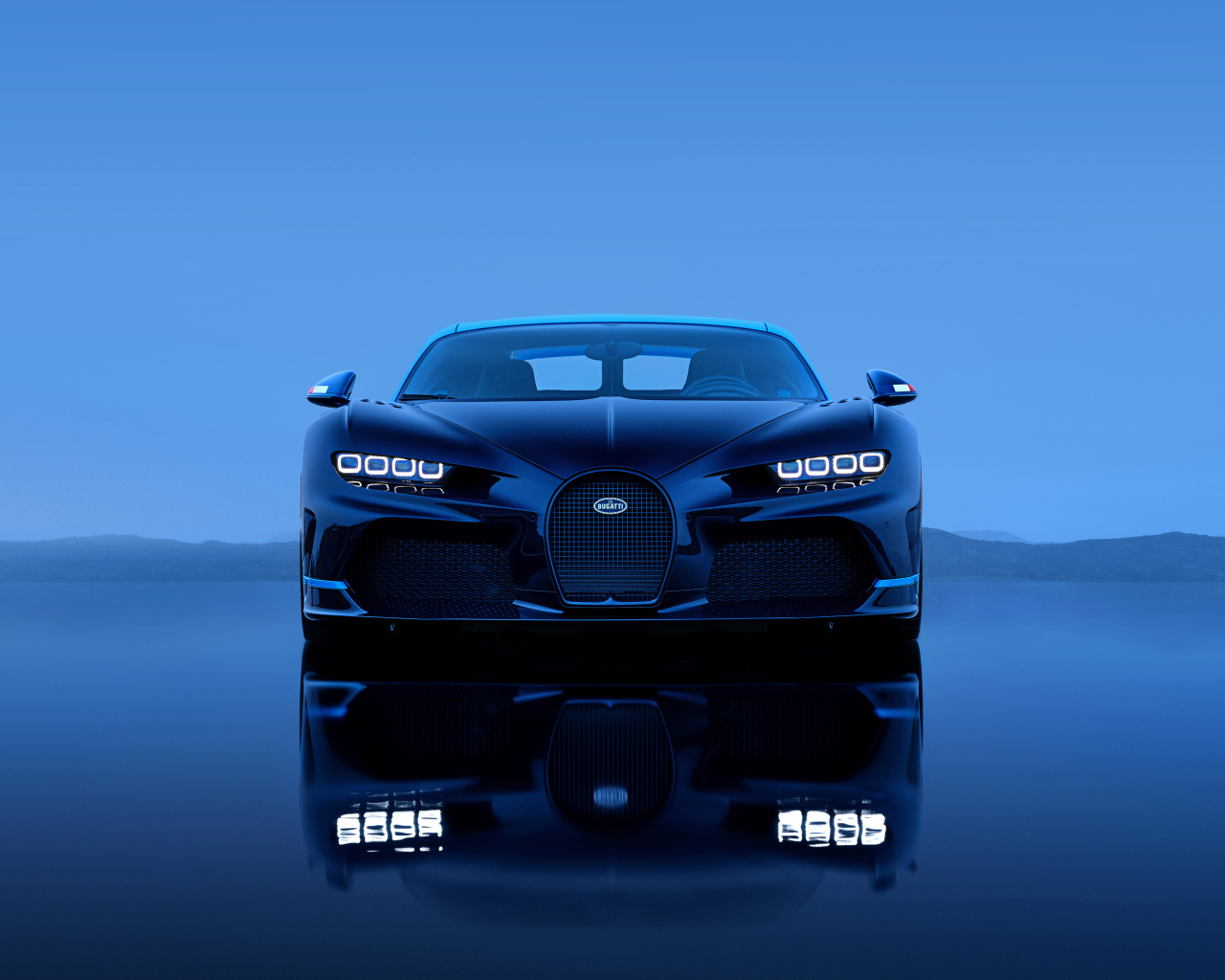 Автомобиль Bugatti Unveils Chiron LUltime вид спереди