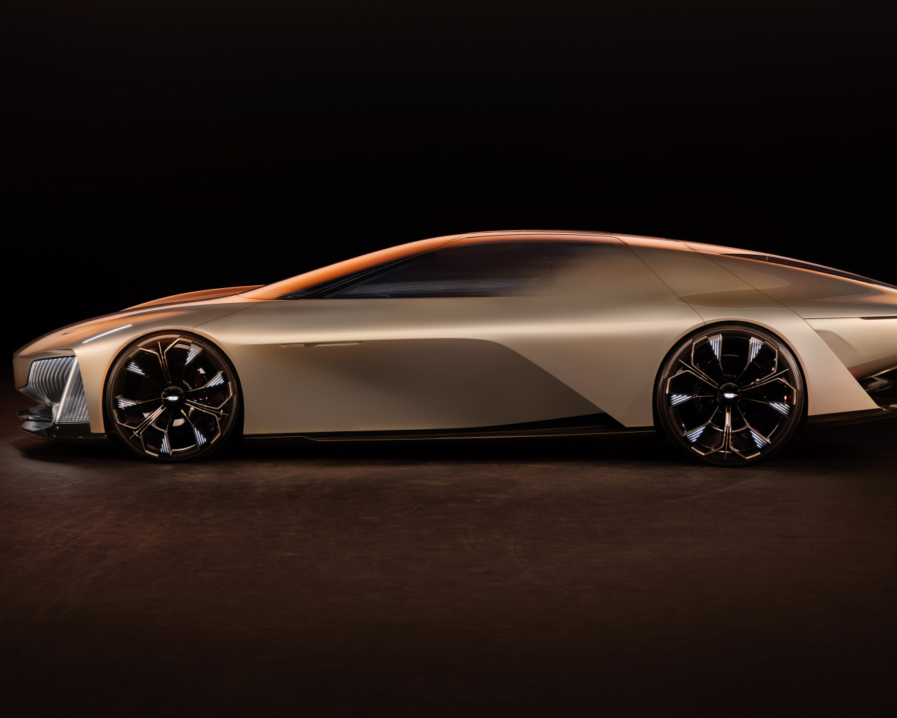 Автомобиль Cadillac Opulent Velocity Concept 2024 года вид сбоку