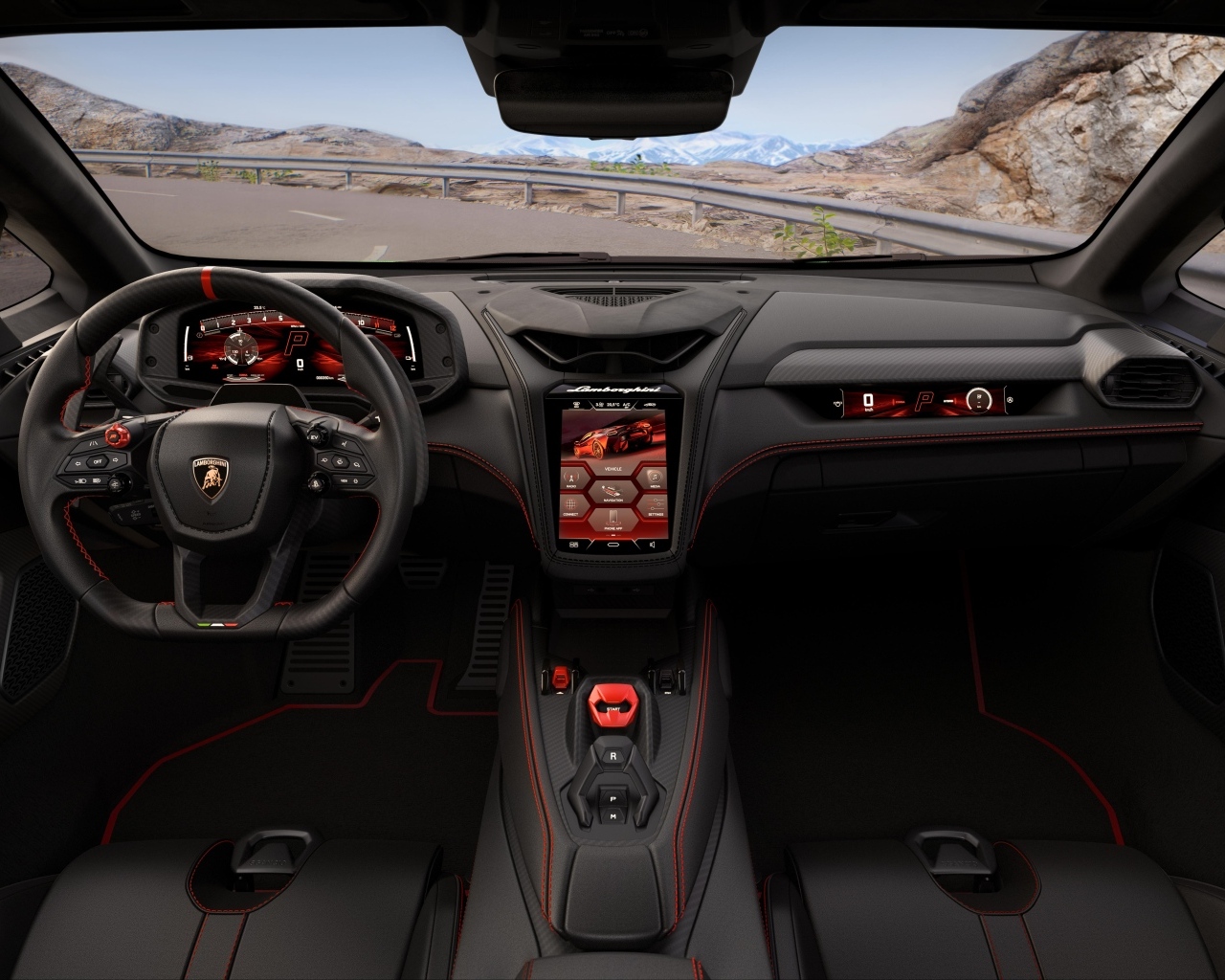 Салон автомобиля Lamborghini Temerario Alleggerita