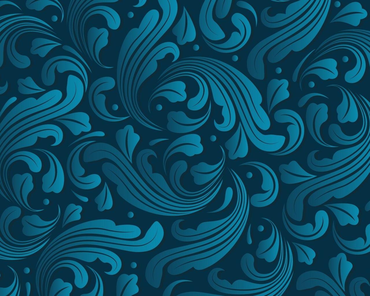 Голубой орнамент в виде листьев для фона