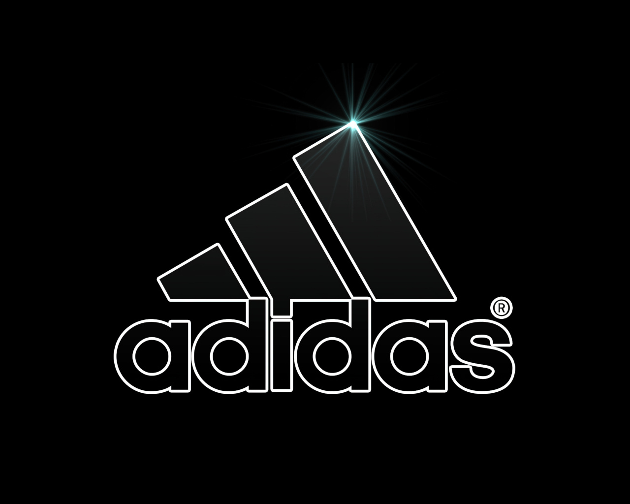 Логотип адидас на черном фоне