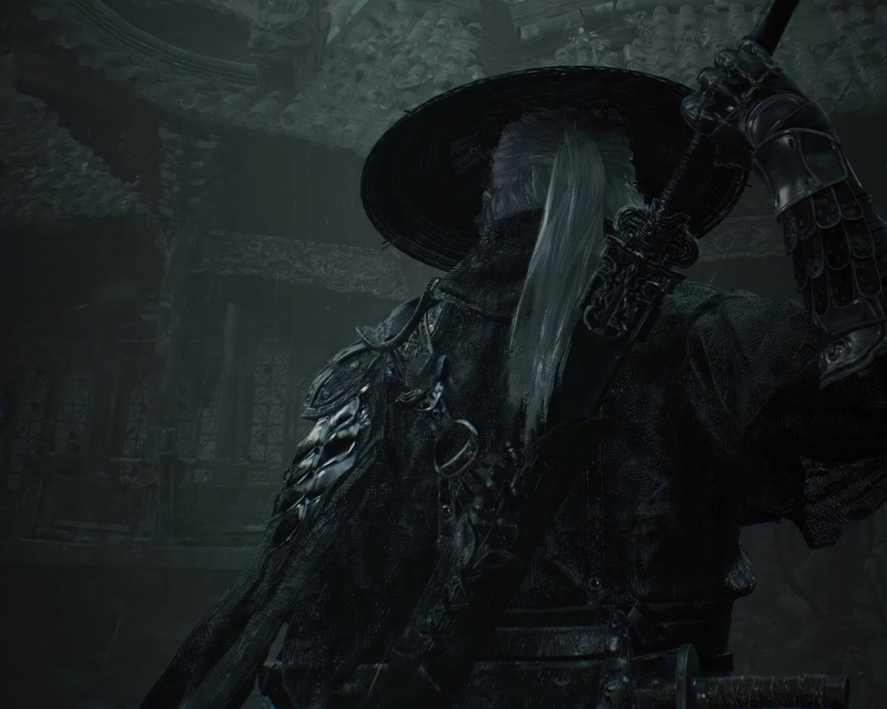 Воин с мечом за спиной в компьютерной игре Phantom Blade Zero