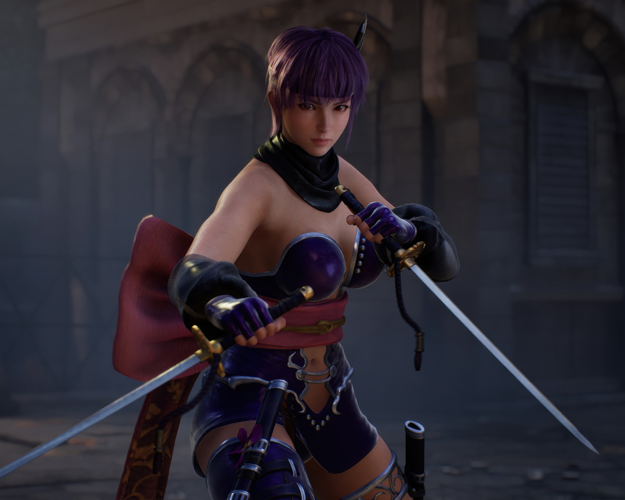 Девушка персонаж компьютерной игры NINJA GAIDEN 2 Black