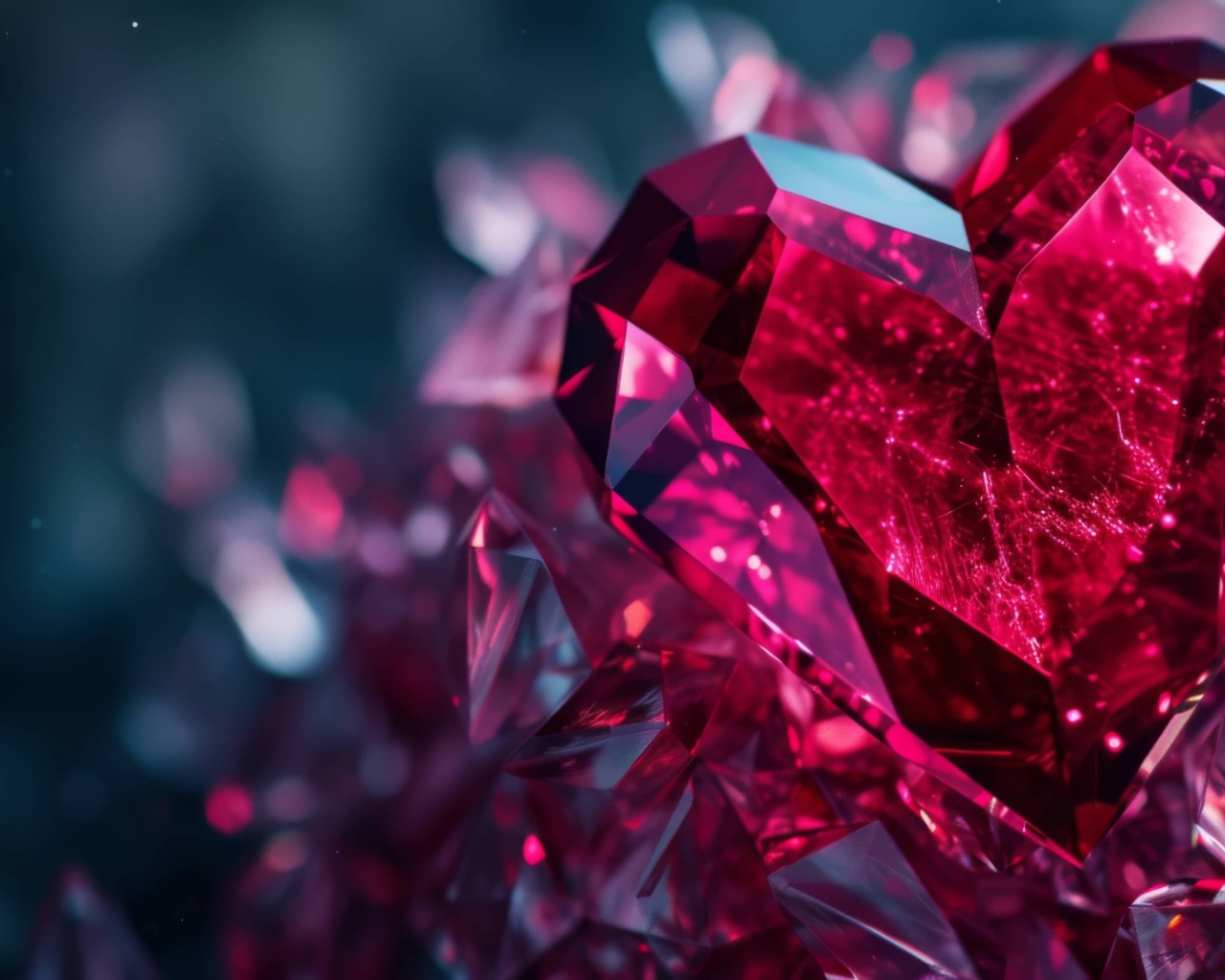 Сердце из красного камня