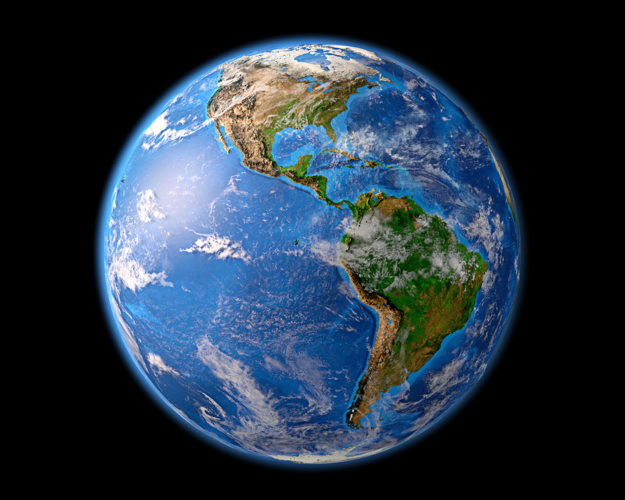 Красивая планета земля на черном фоне