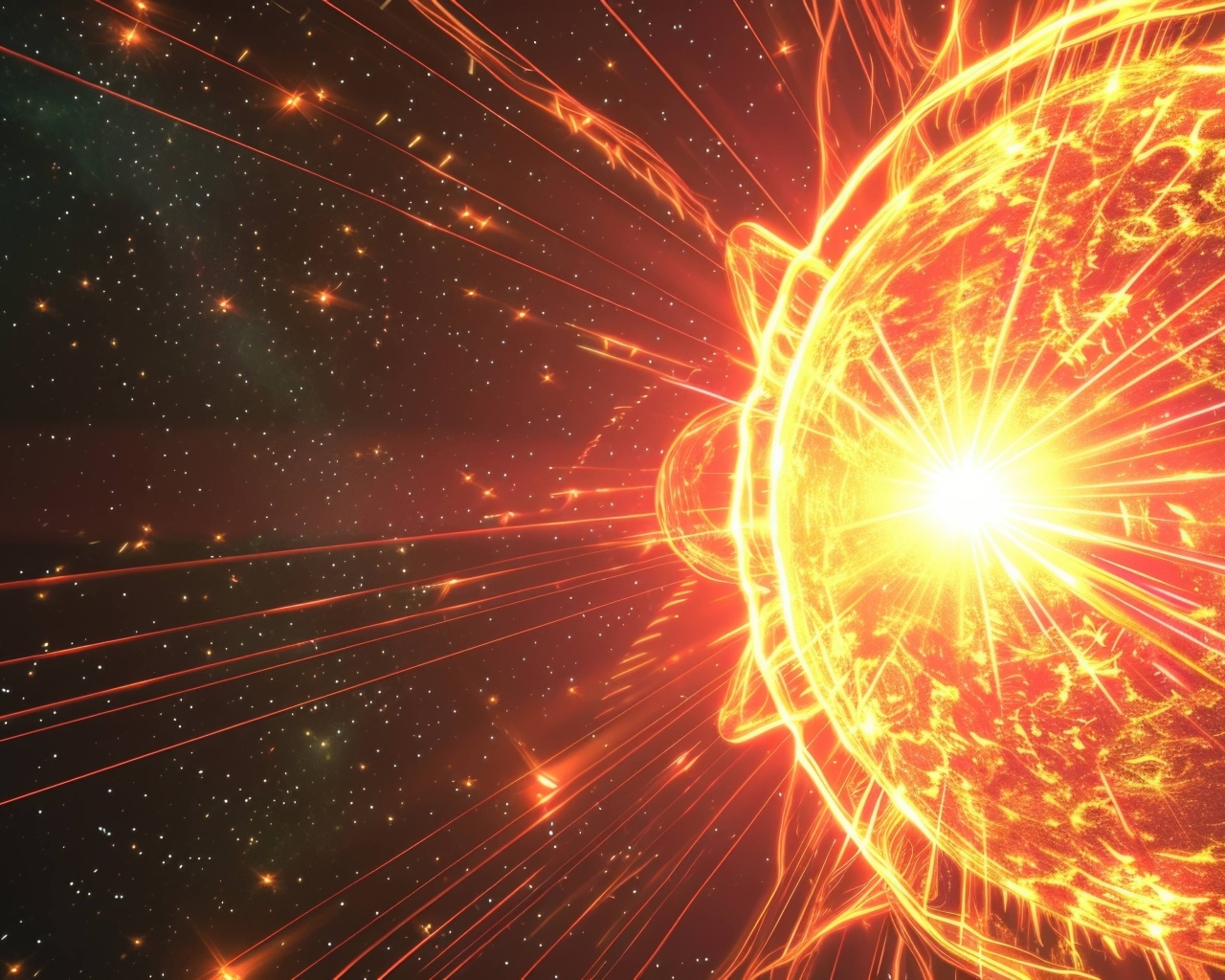 Магнитная вспышка на солнце