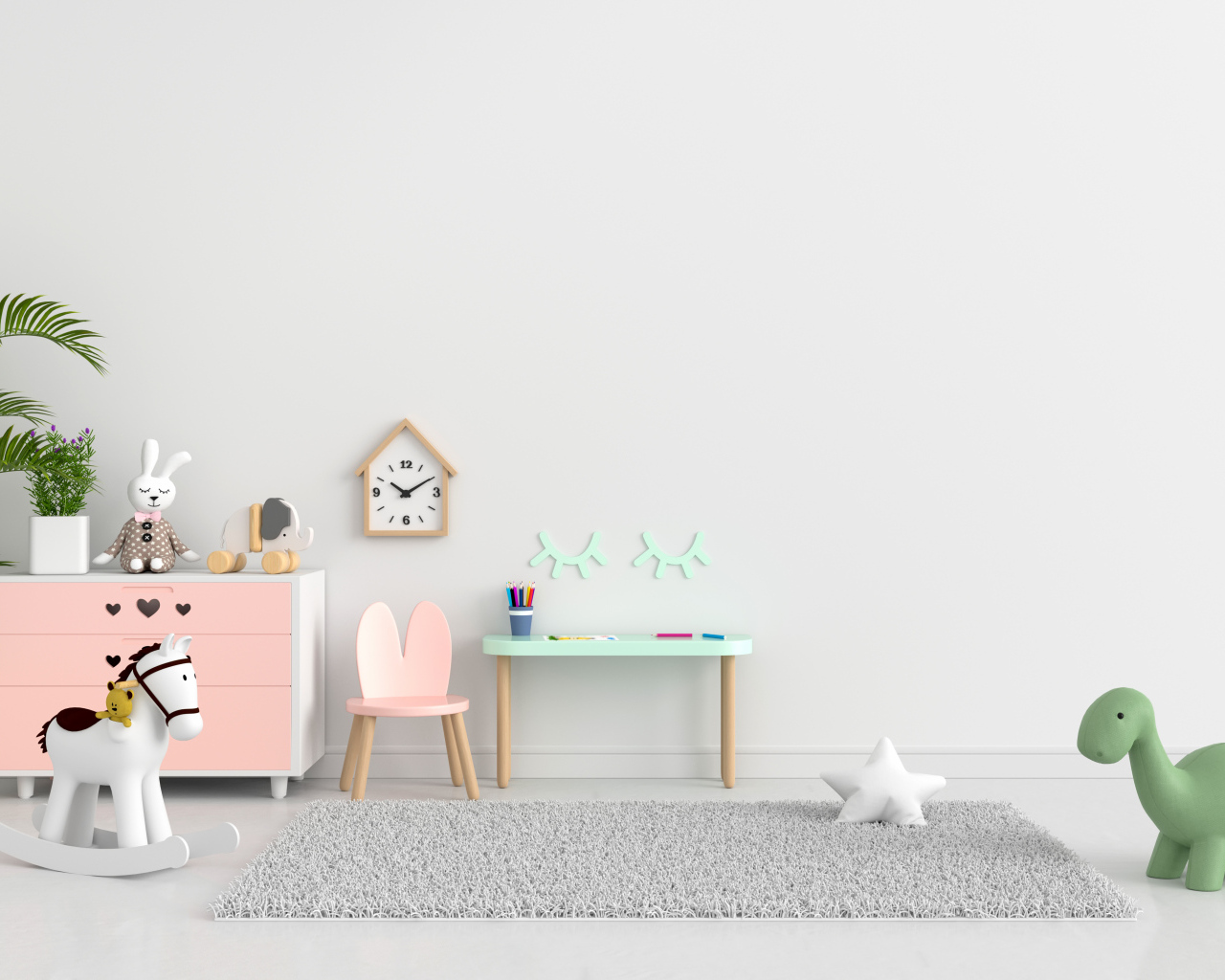 Интерьер детской комнаты с игрушками