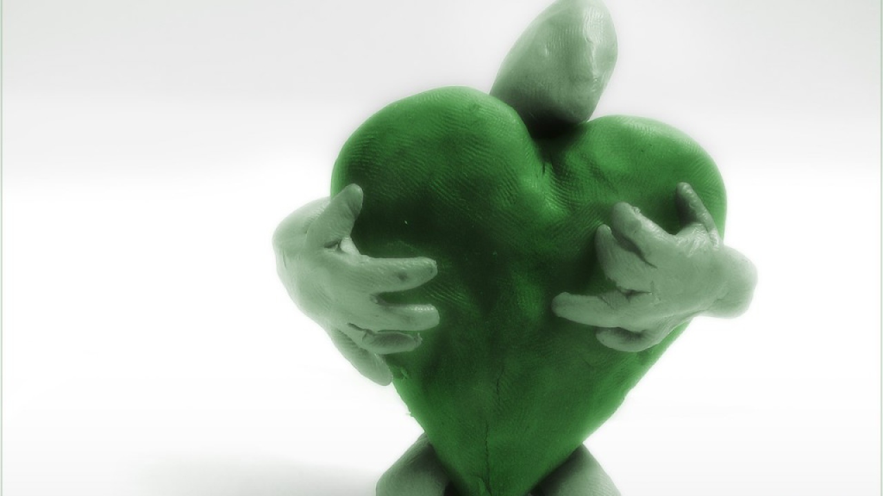 3D зеленое сердце