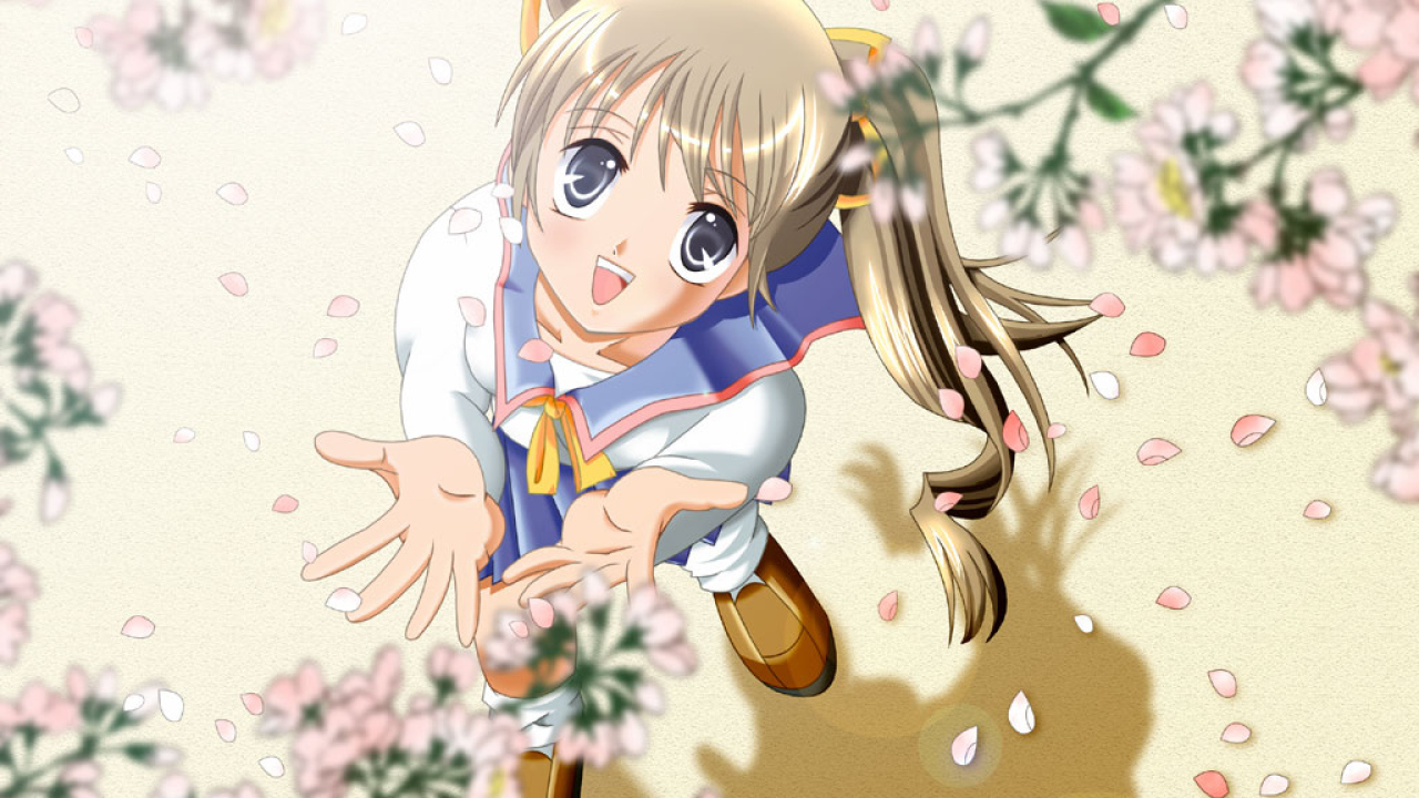 Девушка и цветы Аниме