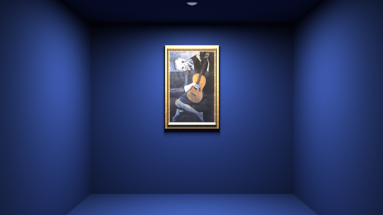 Картина в синей комнате