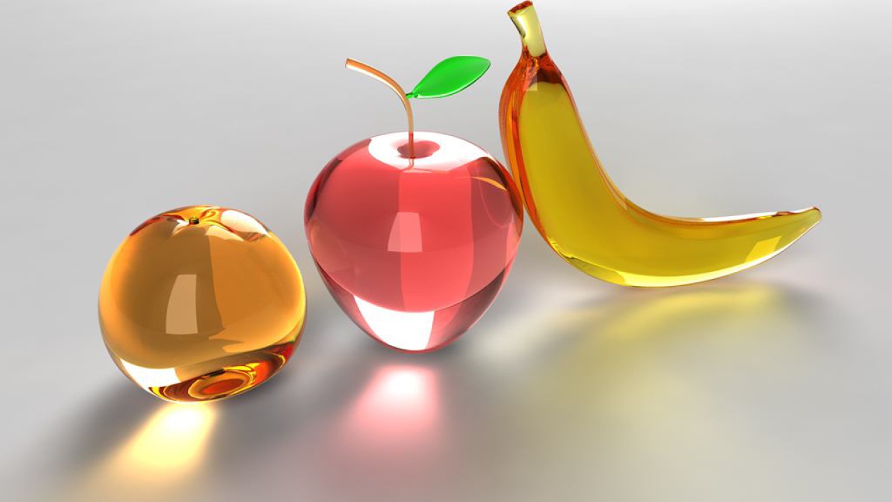 Фрукты из стекла