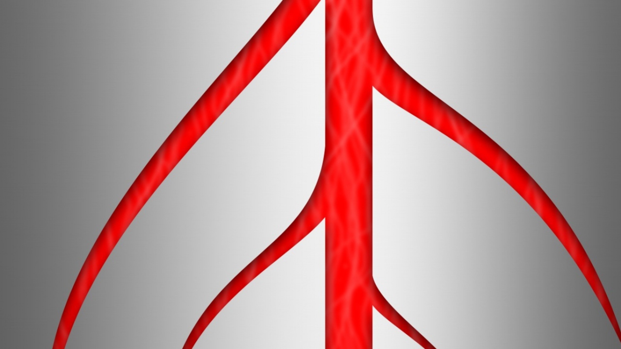 Метал и красный фон