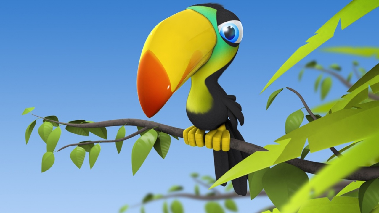 Цветной попугай