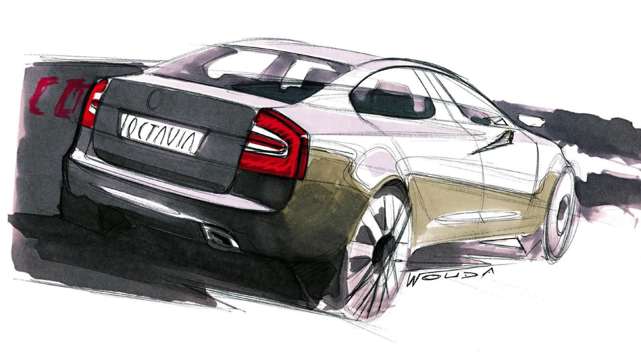 Рисунок автомобиля Skoda Octavia