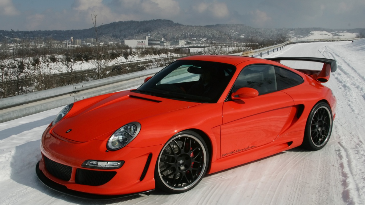 Porsche Дрифт на снегу