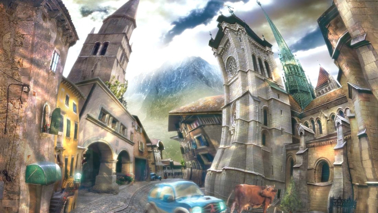 рисованная улица