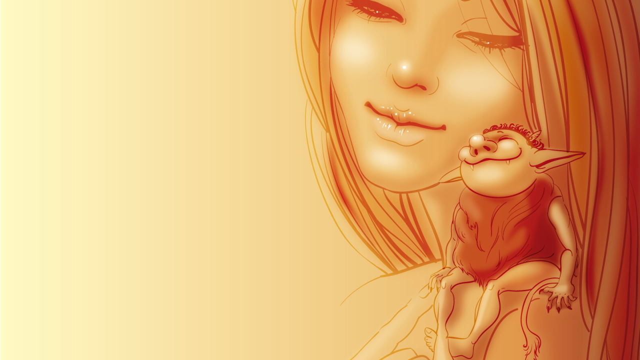 Девушка и гном