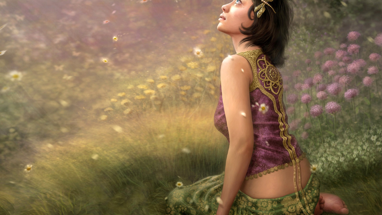 Девушка на поле