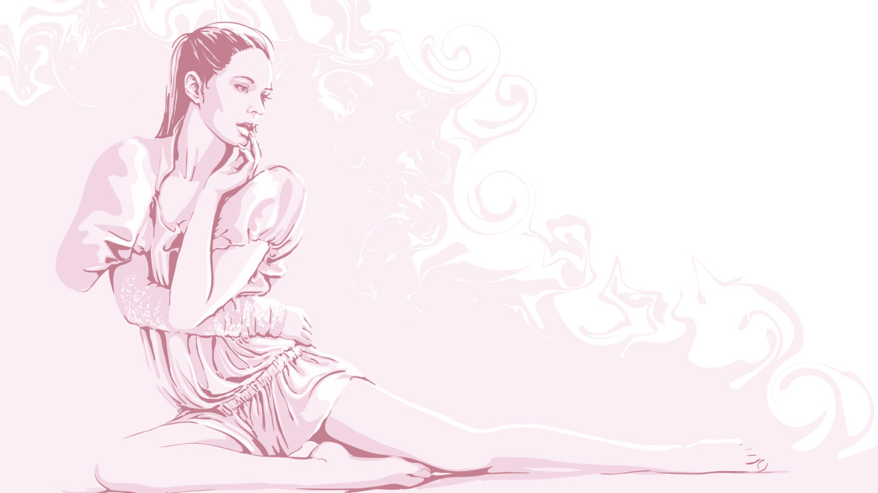 девушка в розовом