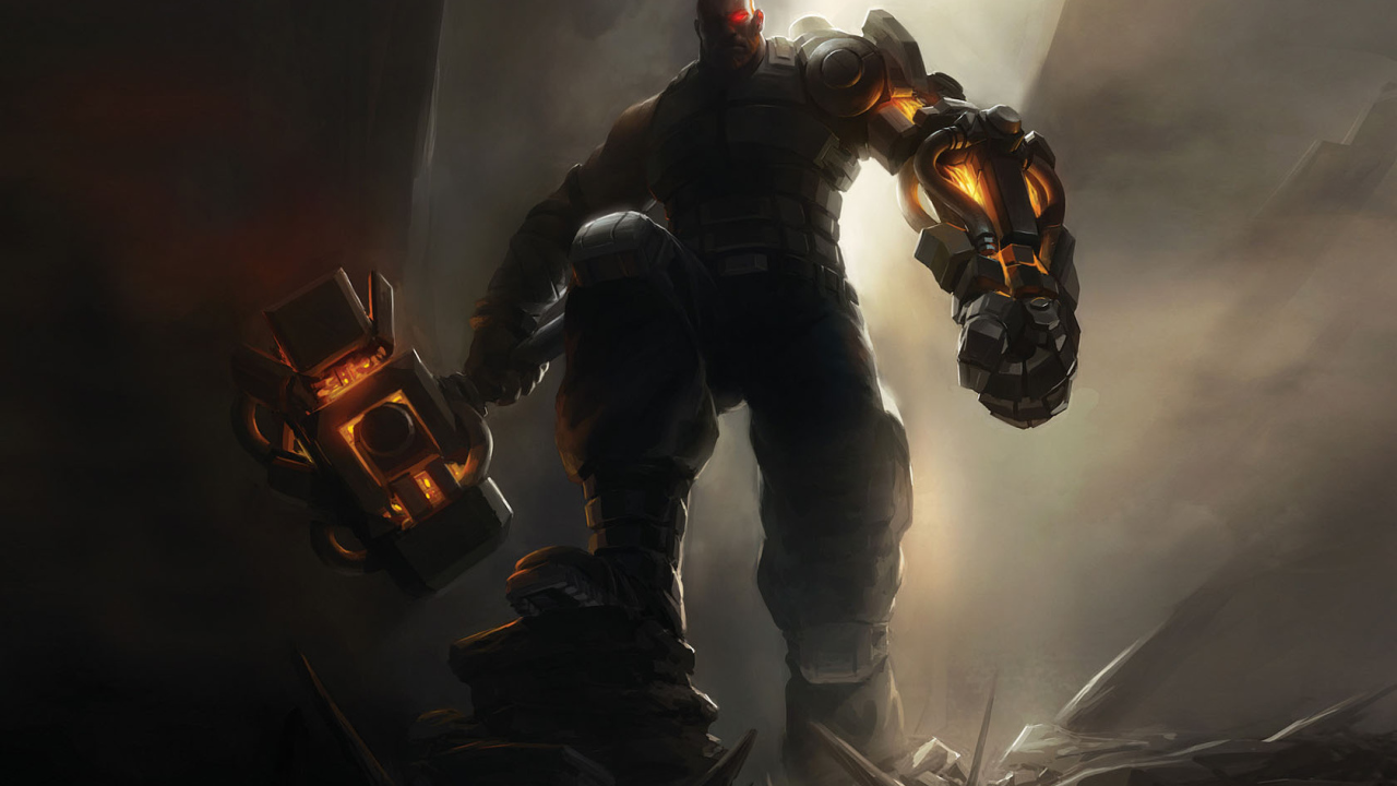 Человек с большим молотом