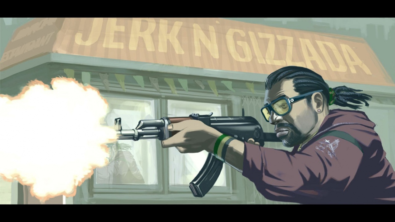 Негр с автоматом АКА