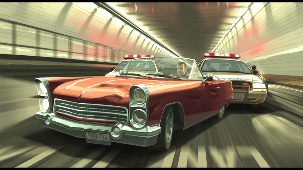 ГТА IV погоня в тунеле