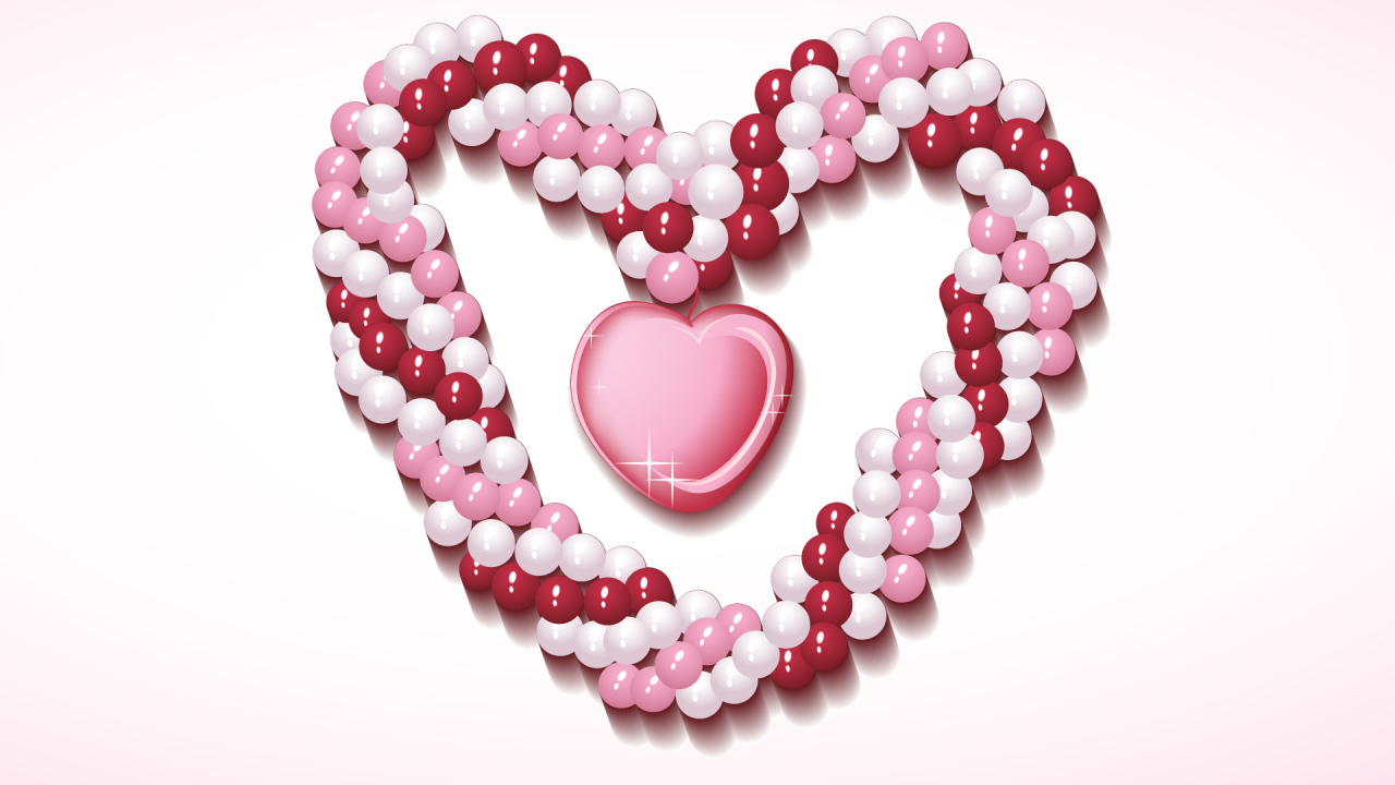 Розовое сердечко