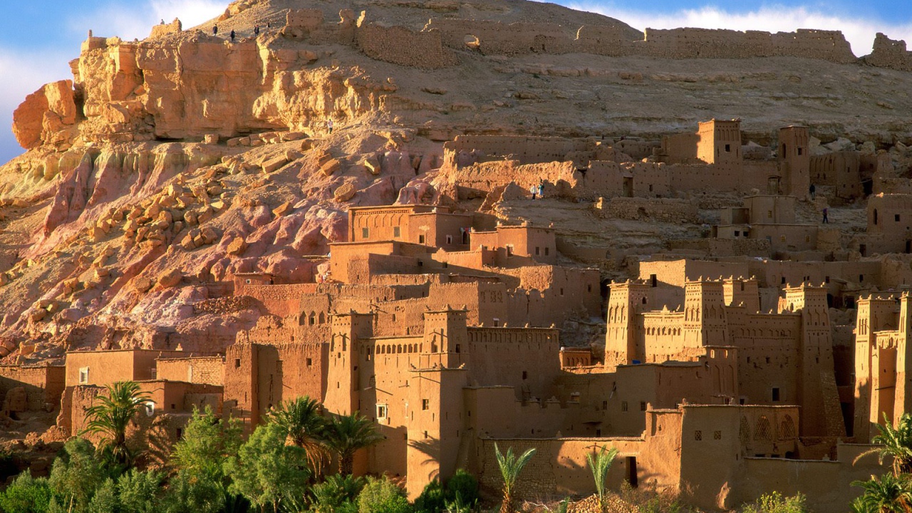 Руины Kasbah / Островок Benhaddou / Марокко / Африка