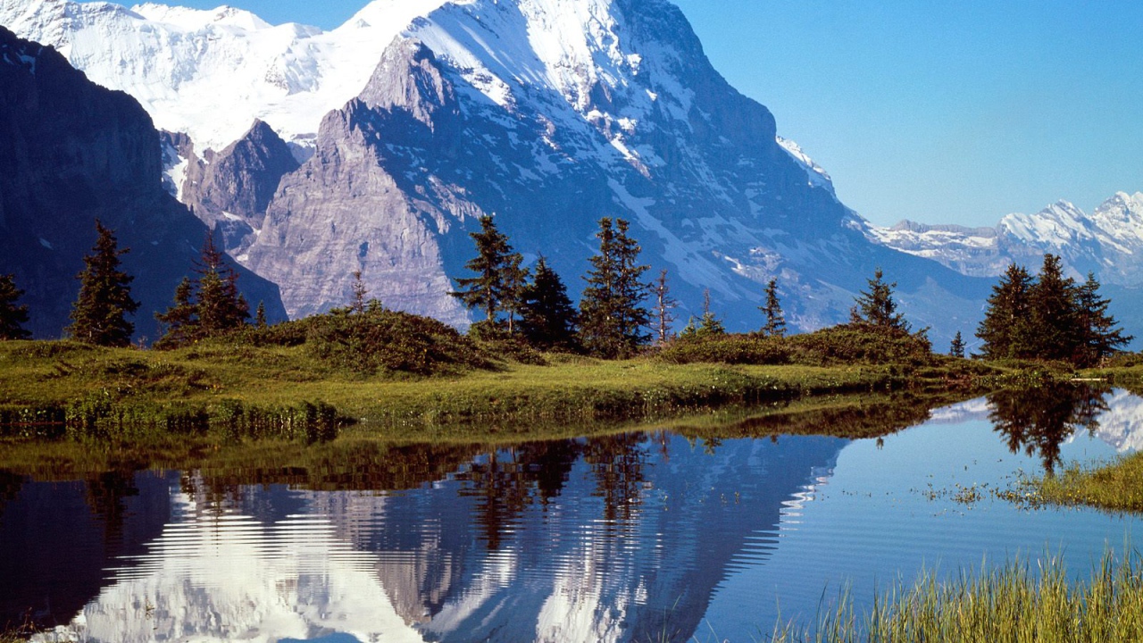 Monch и Eiger, Grosse Scheidegg, Швейцария