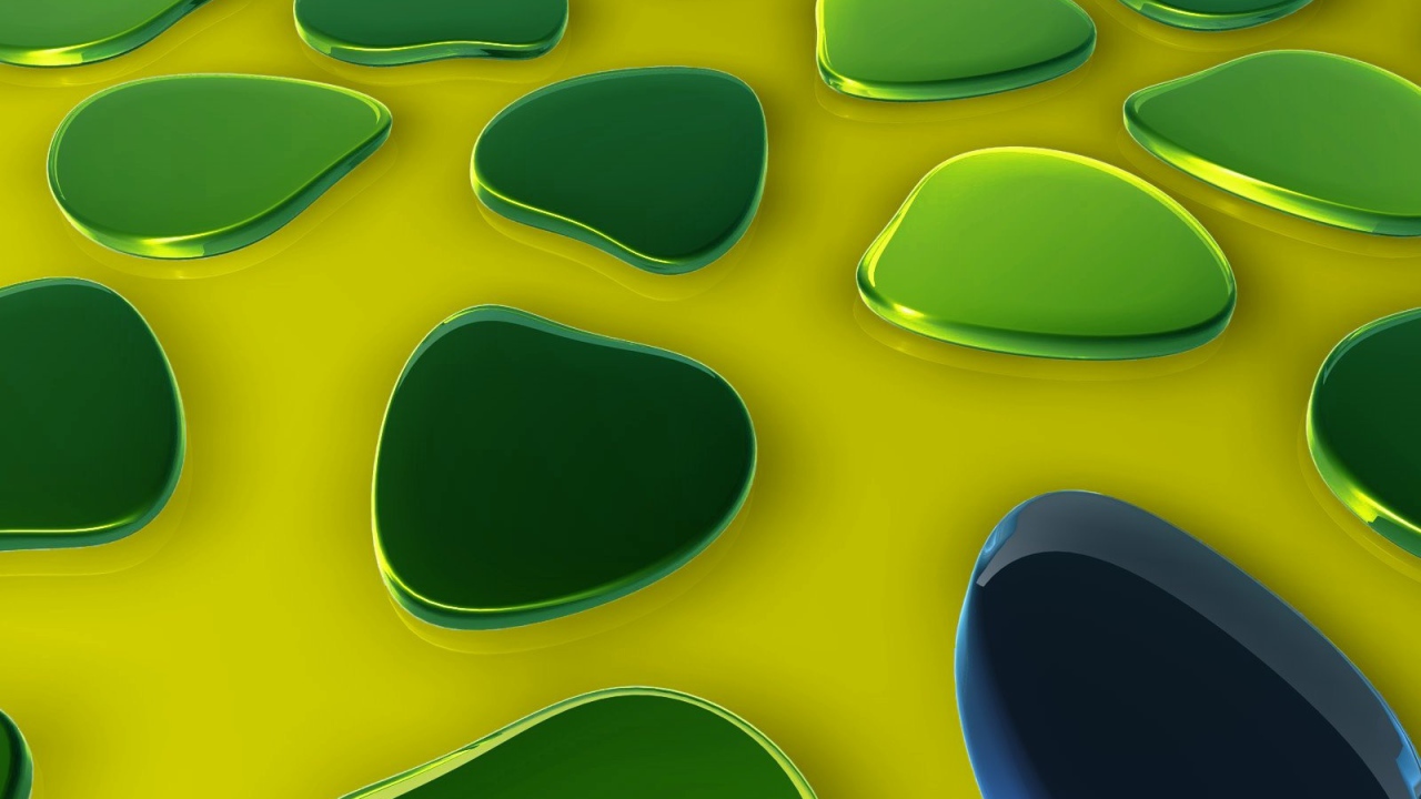 Капли зеленого металла