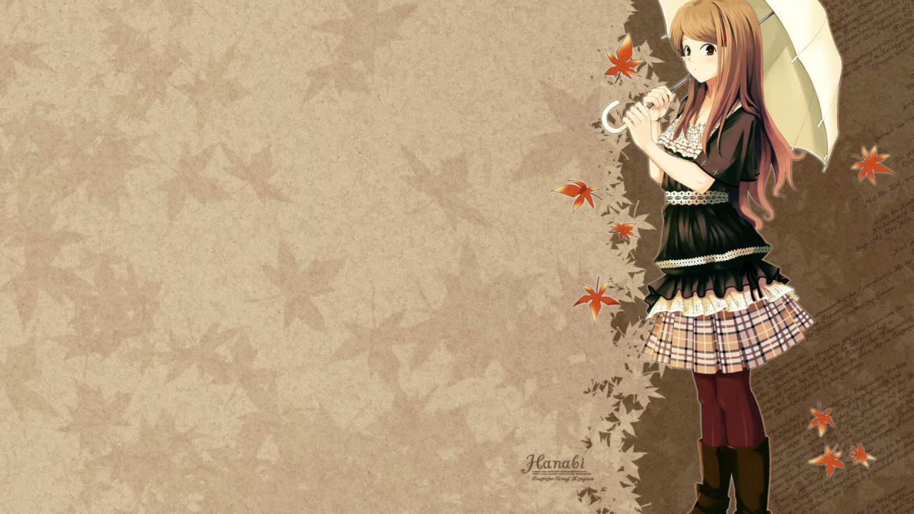 Красивая девушка с зонтиком