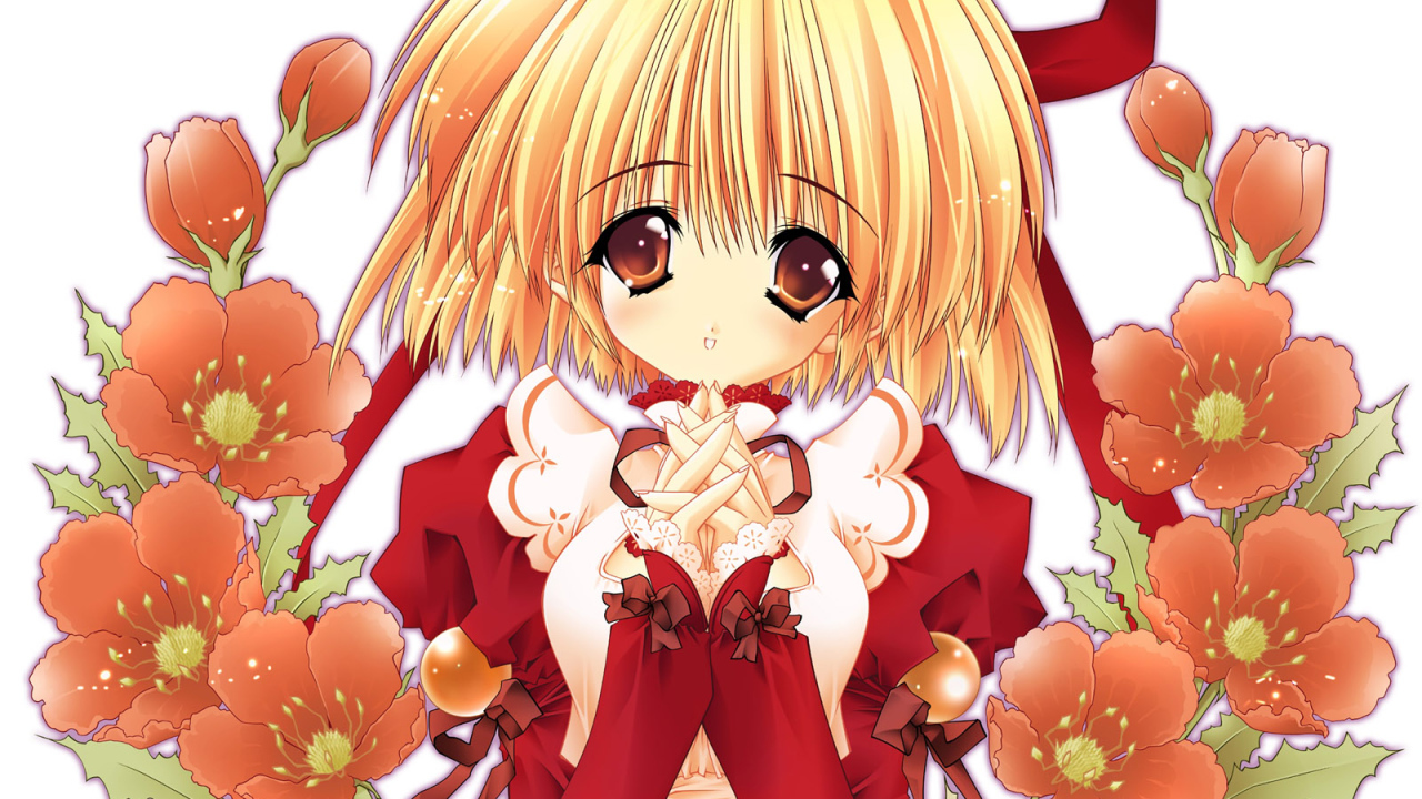 Среди цветов