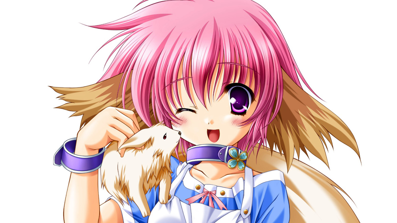 Девочка и зверек