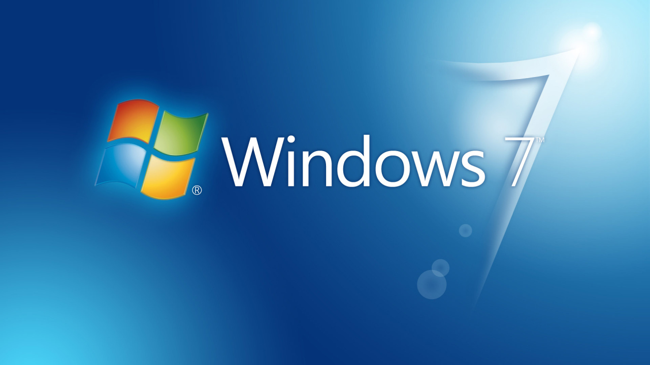 Windows 7 голубой