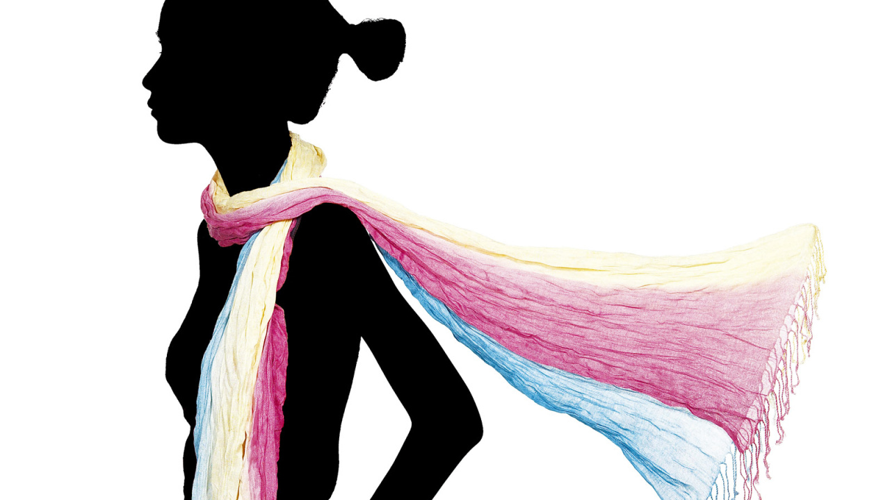 Разноцветный шарф