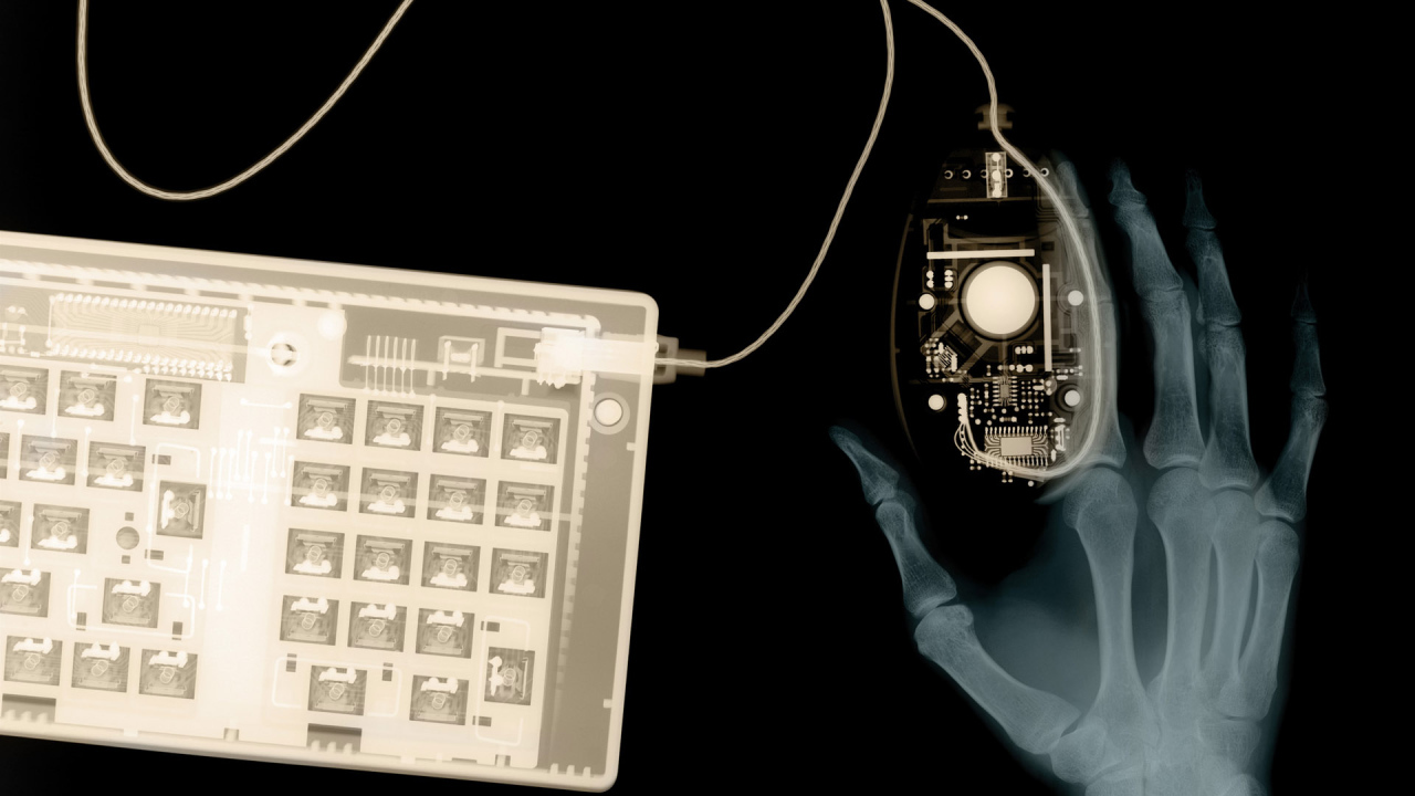 Рентген клавиатуры и мышки