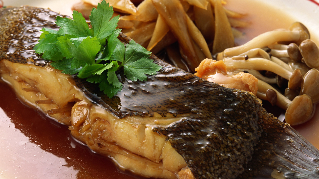 Рыбка с грибами