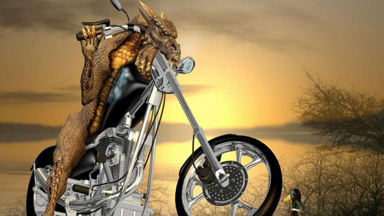 Дракон на байке