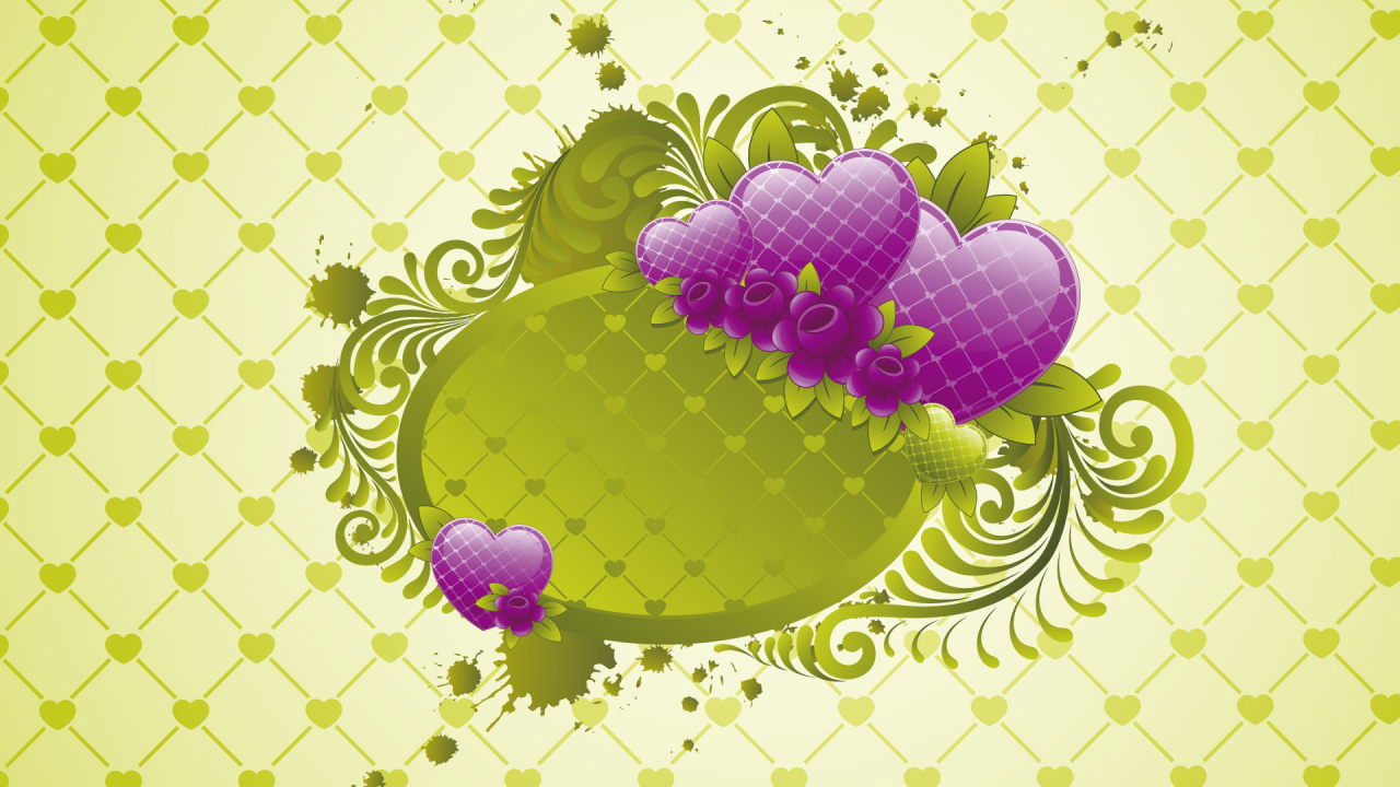 Сердечки в клетку