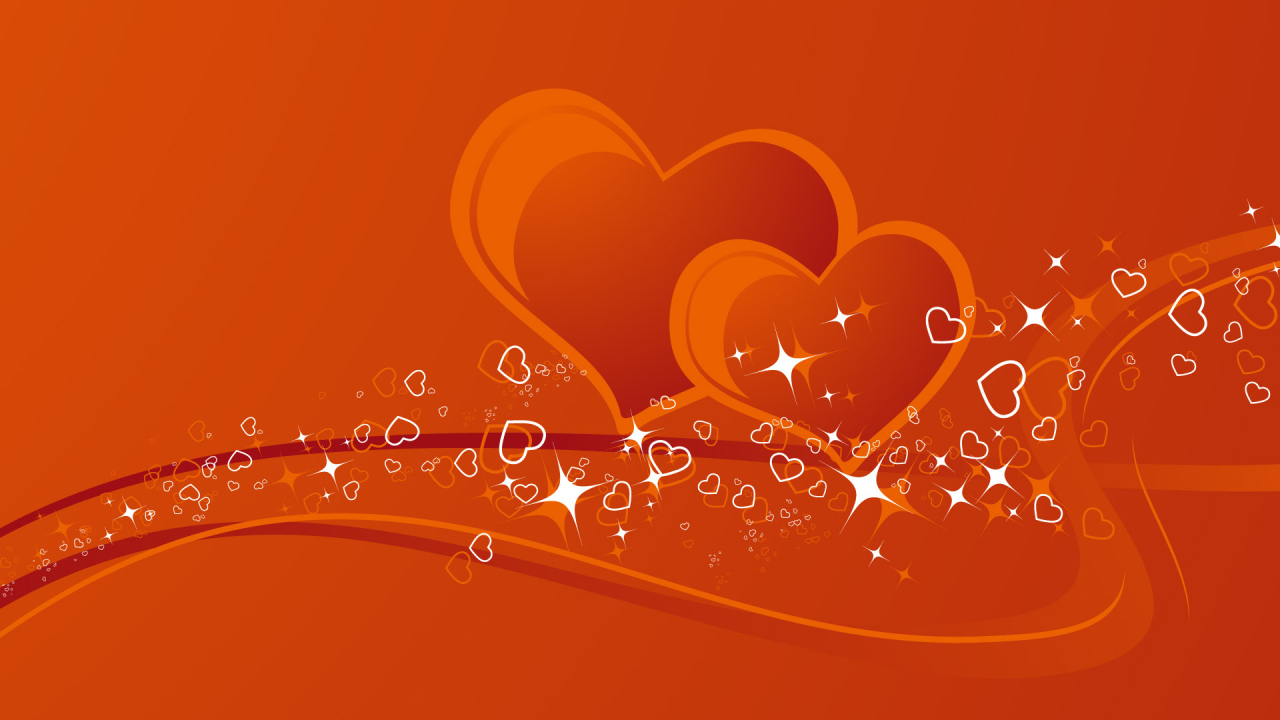 Оранжевые сердца