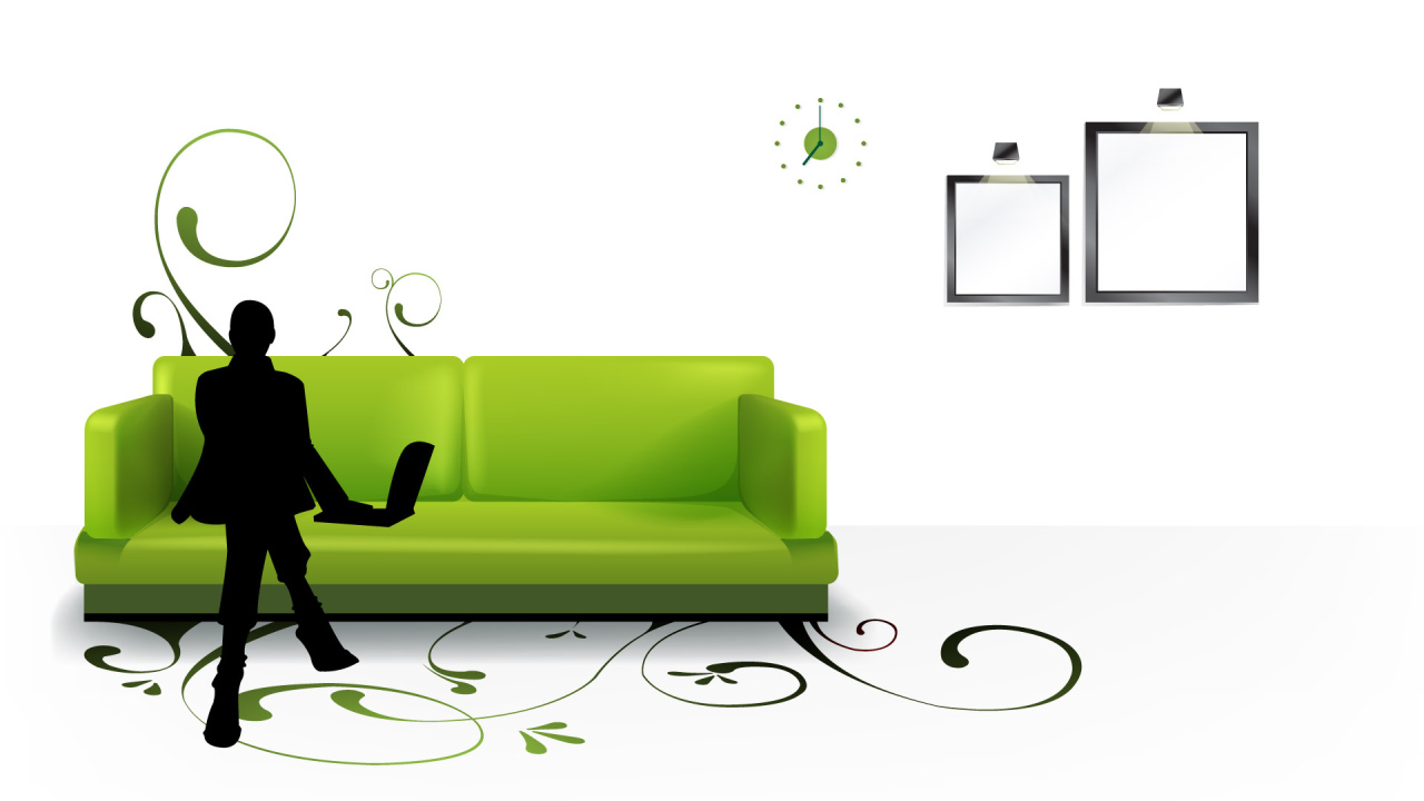 Зеленый диван