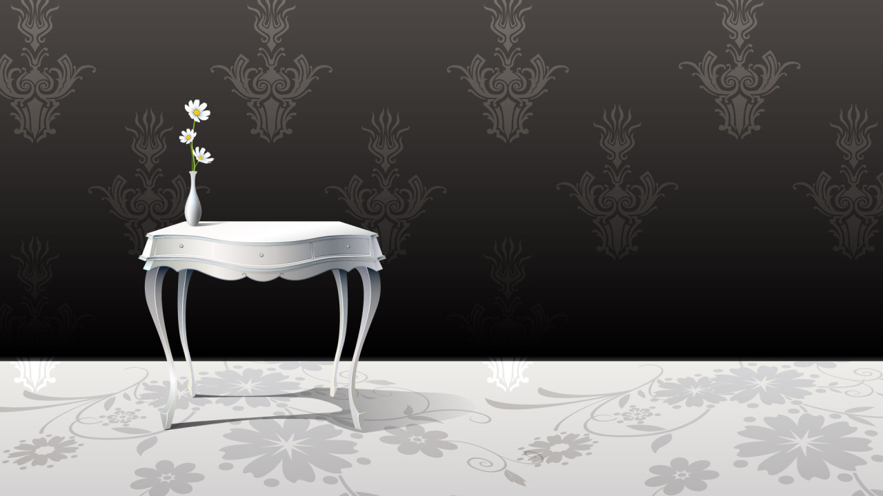 Белый столик