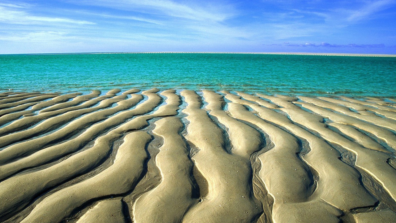 Волнистый песчаный берег