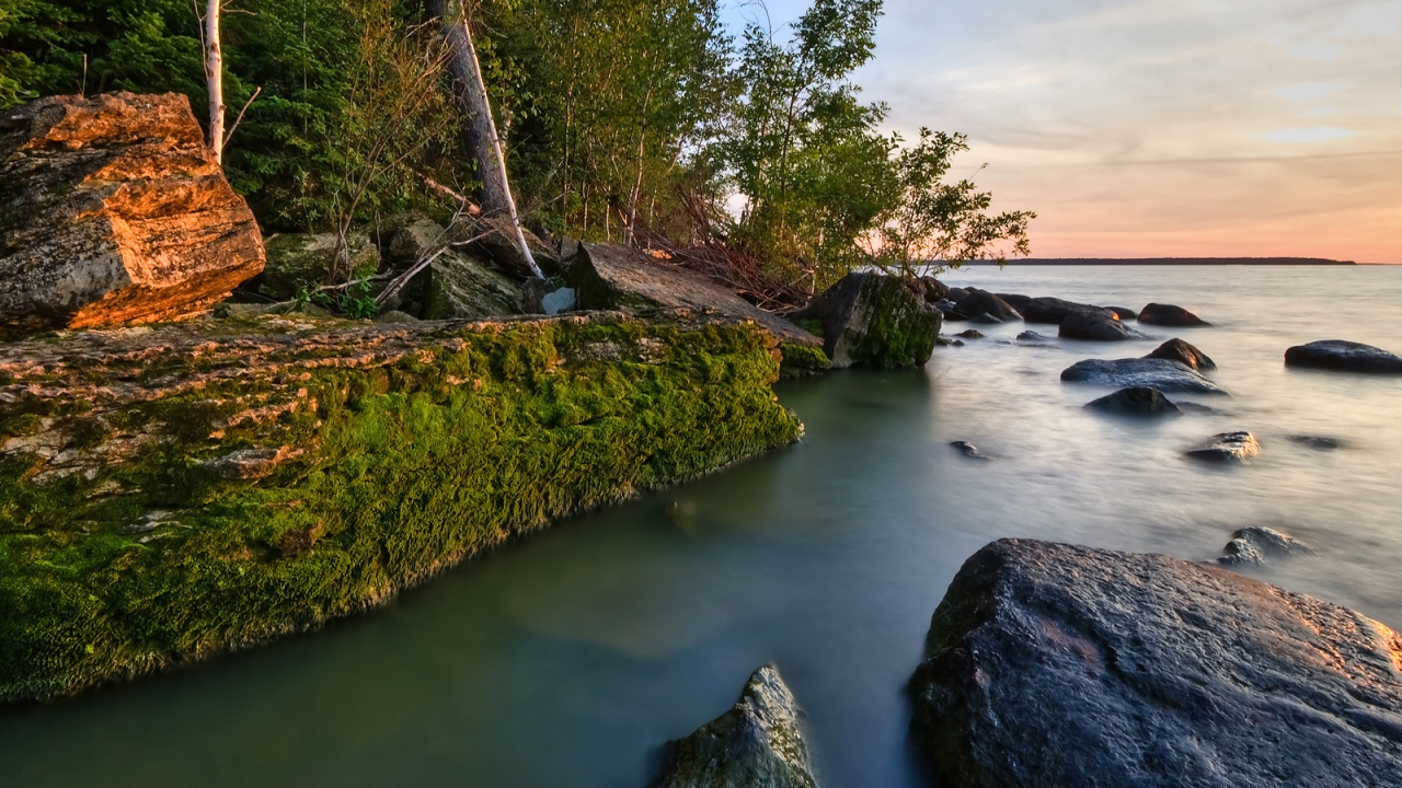 Закат на Hecla Island