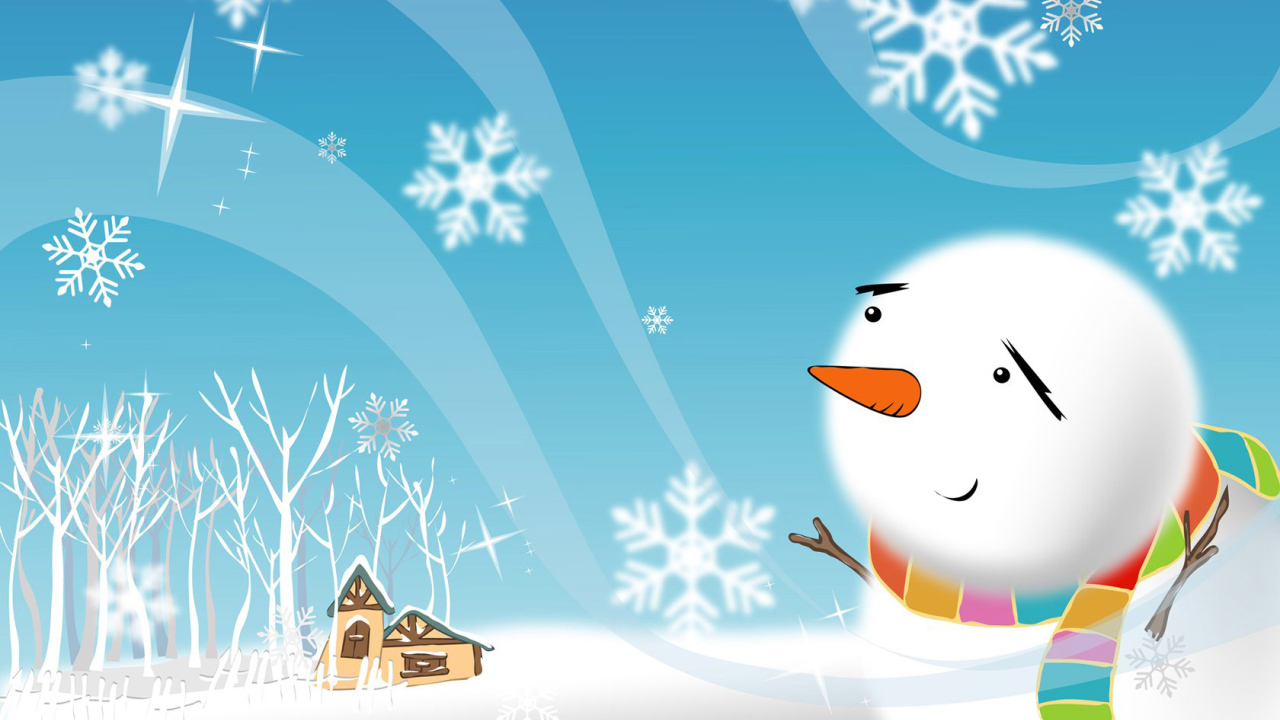 Снеговик на позитиве