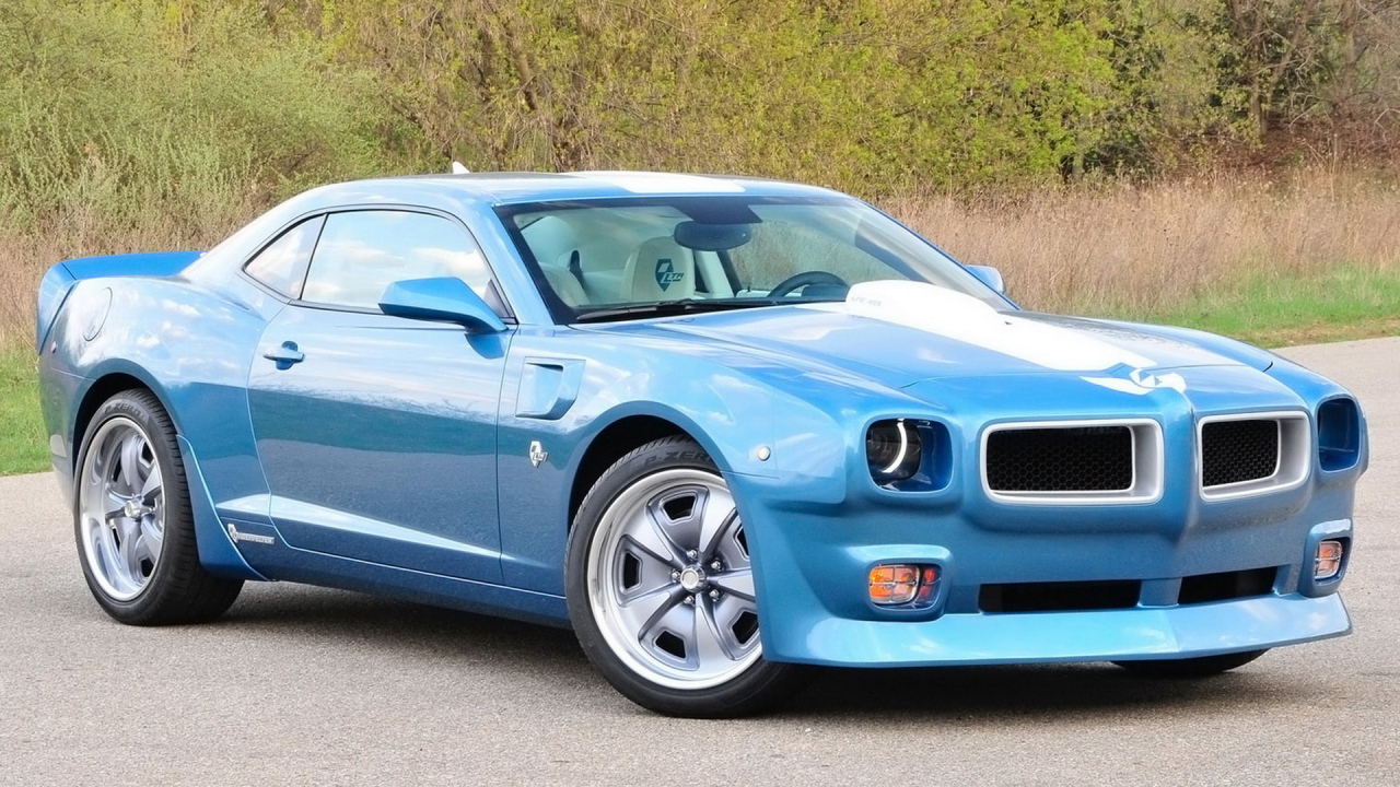 Голубой Шевроле Камаро Концепт