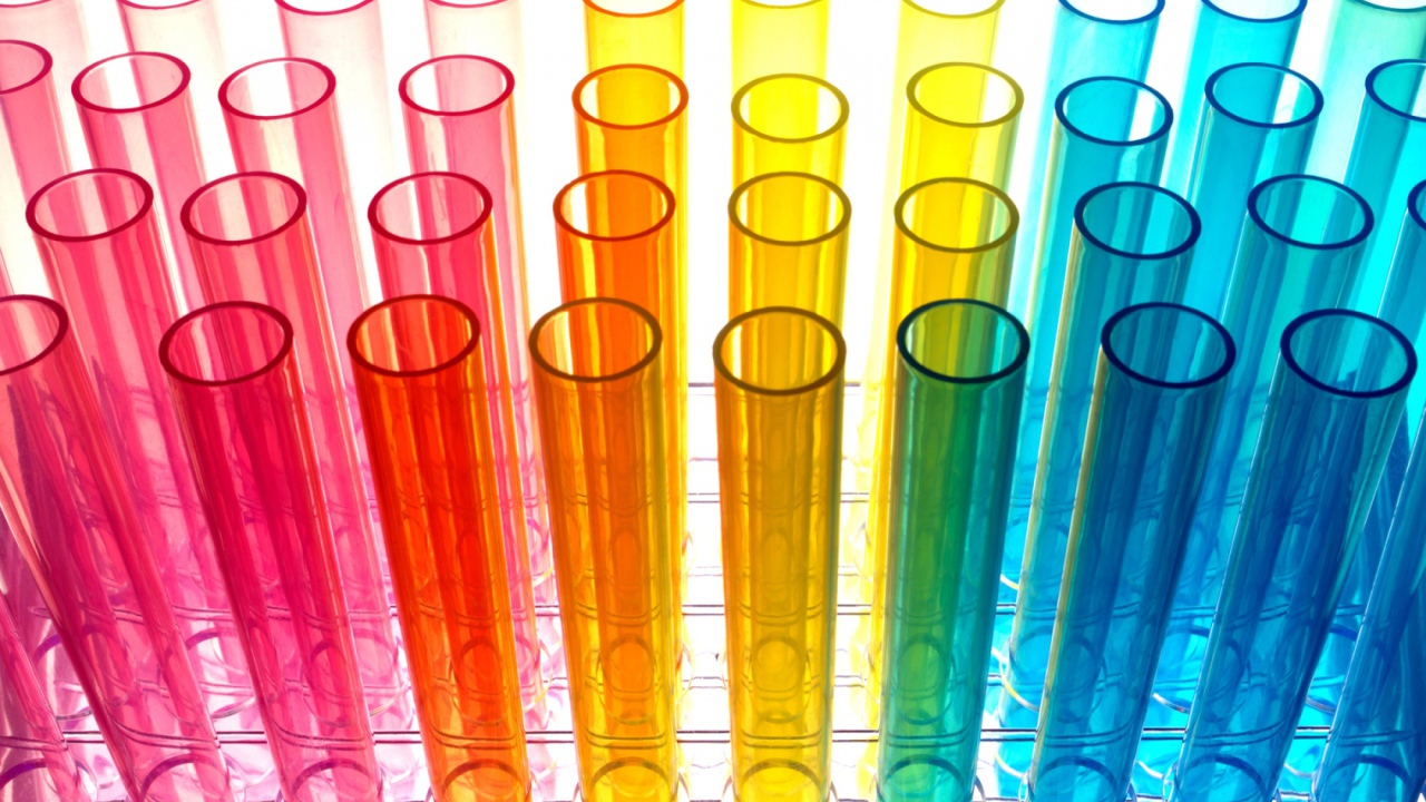 Разноцветные пробирки