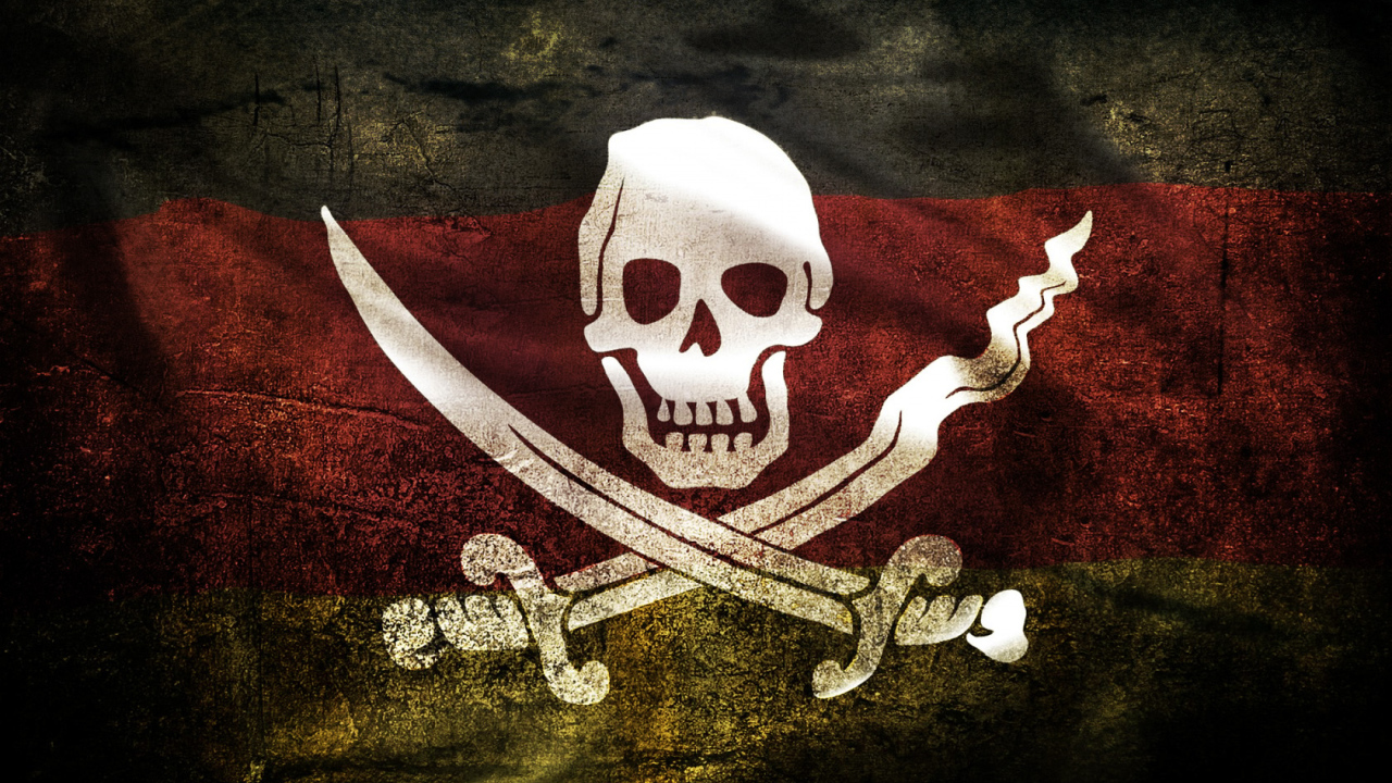 Skull and swords pirate flag