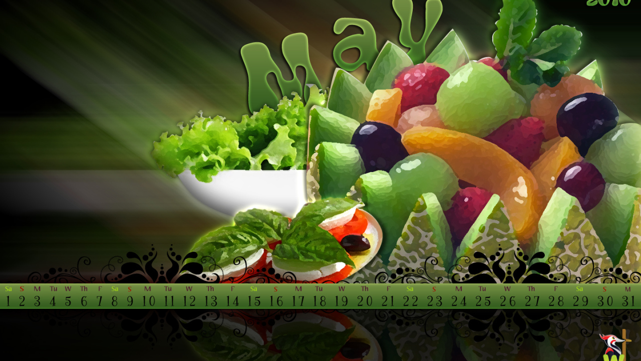 Фрукты Календарь Май 2010